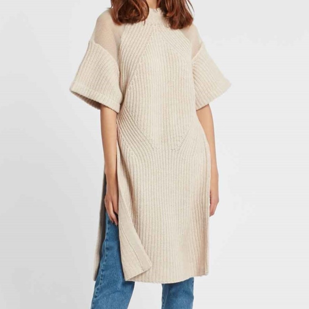 Rodebjer Women’s Merino Wool cable knit tunic Sz L